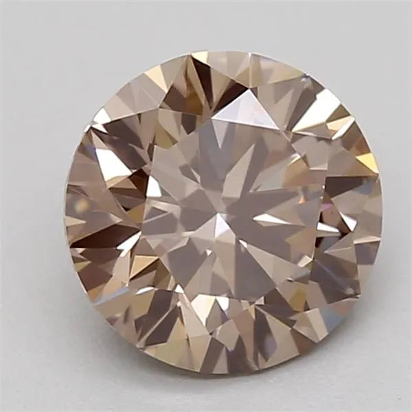 0.77ct Round Lab Grown Diamond (Colour Fancy Brown, Clarity VS1, Cut ID, IGI Certified)