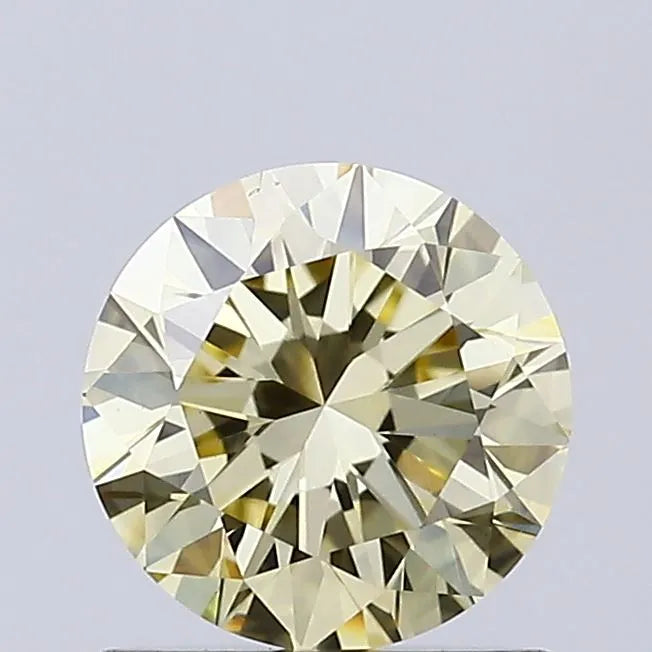 0.77ct Round Lab Grown Diamond (Colour Fancy Light Yellow, Clarity VS1, Cut VG, IGI Certified)