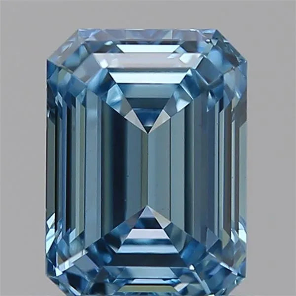 0.78ct Emerald Lab Grown Diamond (Colour Fancy Intense Blue, Clarity VVS2, IGI Certified)
