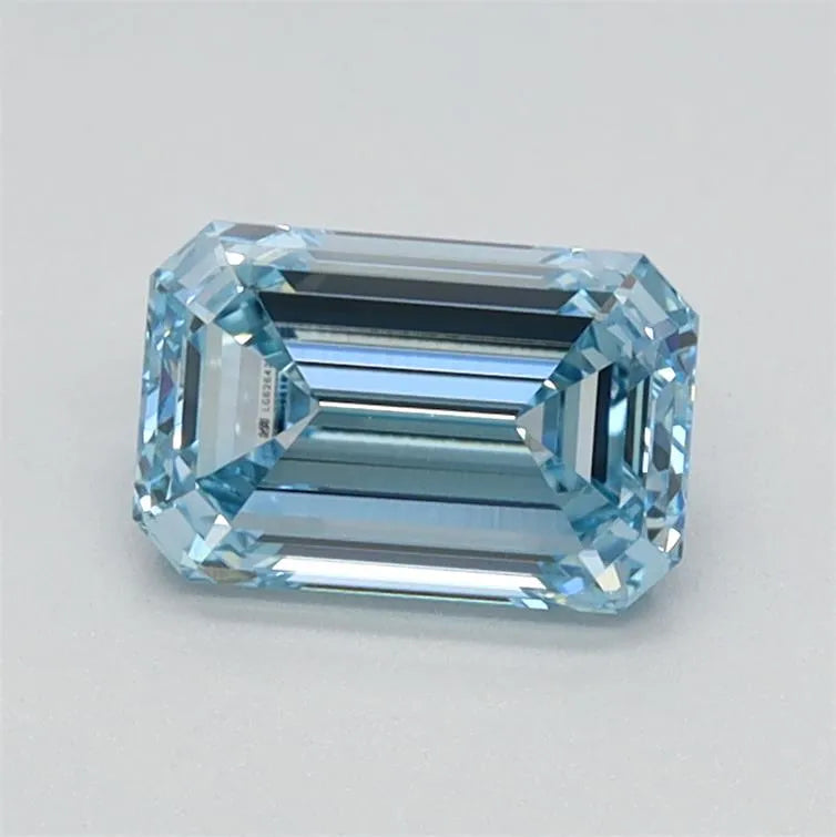 0.78ct Emerald Lab Grown Diamond (Colour Fancy Intense Blue, Clarity VVS2, IGI Certified)