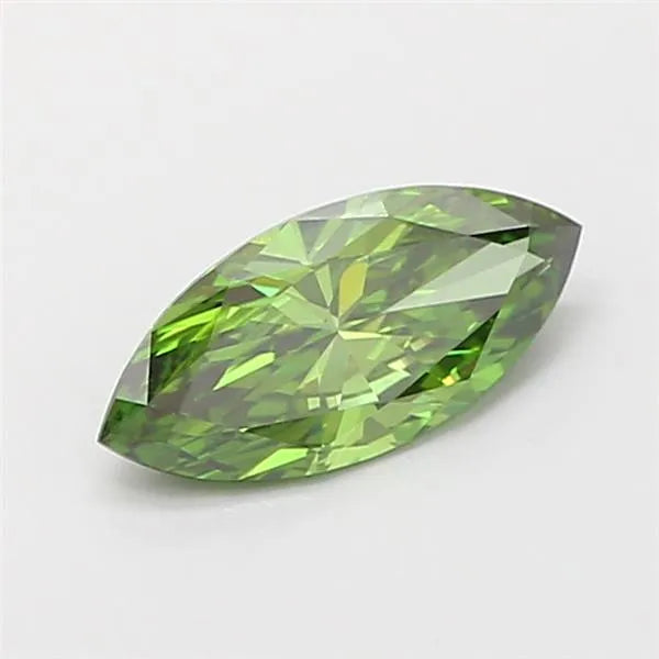 0.78ct Marquise Lab Grown Diamond (Colour Fancy Vivid Green, Clarity VVS2, IGI Certified)