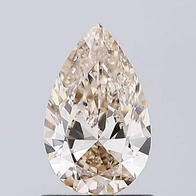0.78ct Pear Lab Grown Diamond (Colour Fancy Light Brown, Clarity VS1, IGI Certified)