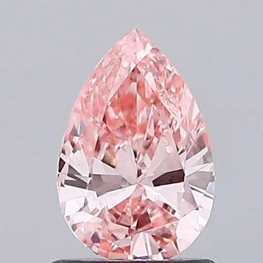 0.78ct Pear Lab Grown Diamond (Colour Fancy Vivid Pink, Clarity VS2, IGI Certified)