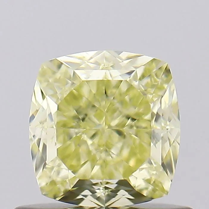 0.79ct Cushion brilliant Natural Diamond (Colour Fancy Light Yellow, Clarity VS1, GIA Certified)