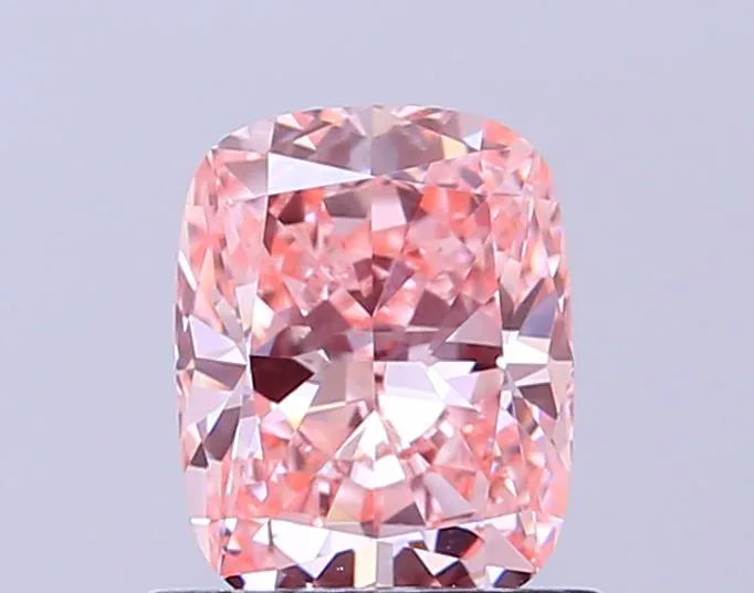 0.79ct Cushion modified Lab Grown Diamond (Colour Fancy Vivid Pink, Clarity VVS2, IGI Certified)