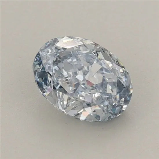 0.79ct Oval Lab Grown Diamond (Colour Fancy Intense Blue, Clarity VS2, IGI Certified)