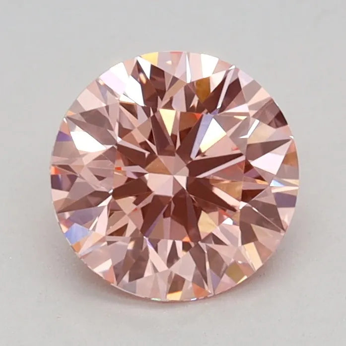 0.79ct Round Lab Grown Diamond (Colour Fancy Vivid Pink, Clarity VS1, Cut ID, IGI Certified)
