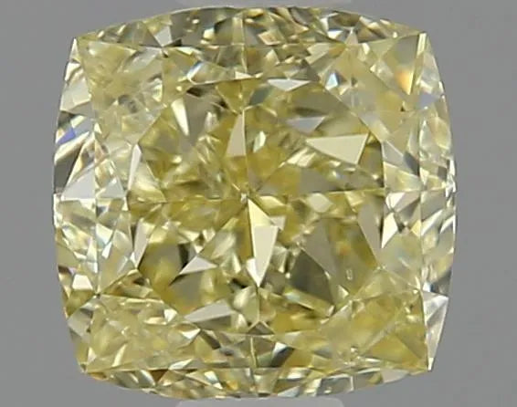 0.80ct Cushion modified Natural Diamond (Colour Fancy Light Yellow, Clarity SI1, GIA Certified)