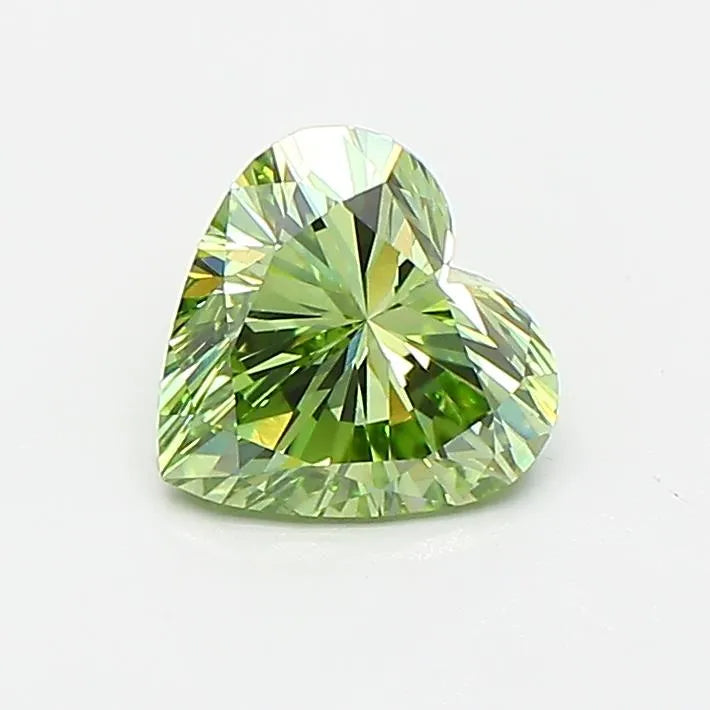 0.80ct Heart Lab Grown Diamond (Colour Fancy Vivid Green, Clarity VS1, IGI Certified)