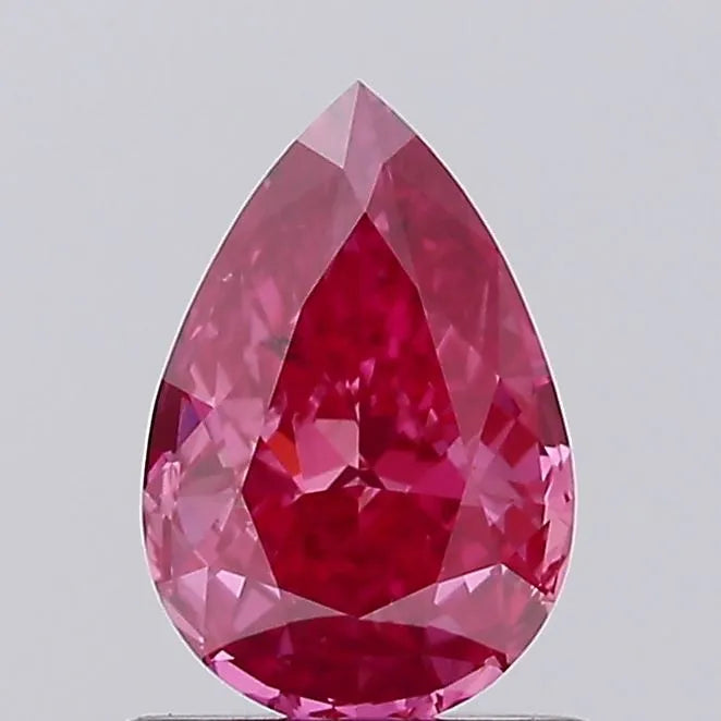 0.80ct Pear Lab Grown Diamond (Colour Fancy Vivid Red, Clarity VS2, IGI Certified)