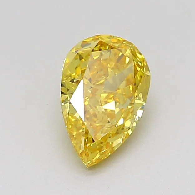0.80ct Pear Lab Grown Diamond (Colour Fancy Vivid Yellow, Clarity VS1, IGI Certified)