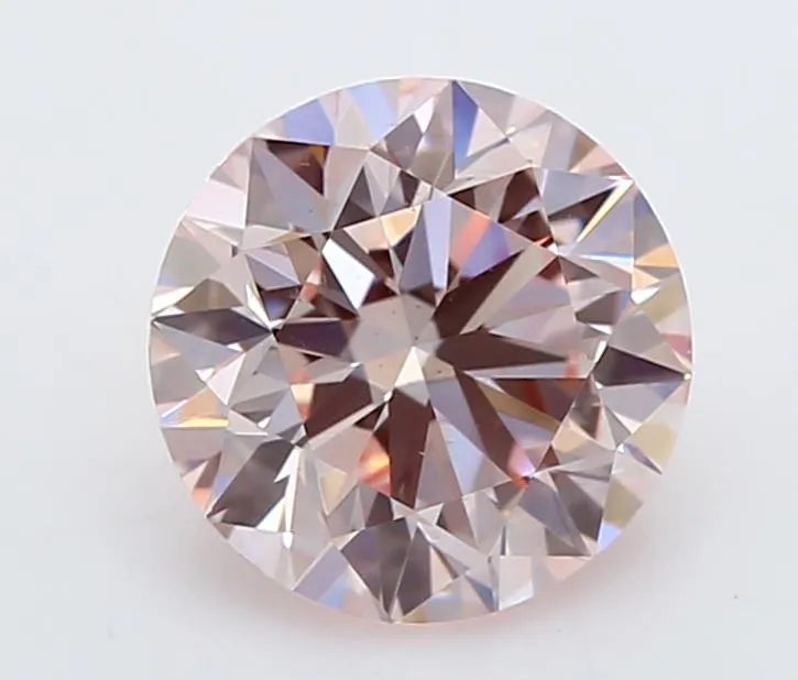 0.80ct Round Lab Grown Diamond (Colour Fancy Pink, Clarity VS2, Cut EX, IGI Certified)