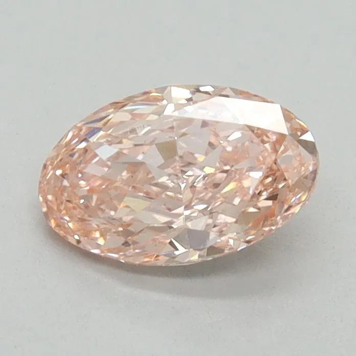 0.81ct Oval Lab Grown Diamond (Colour Fancy Vivid Pink, Clarity VVS2, IGI Certified)