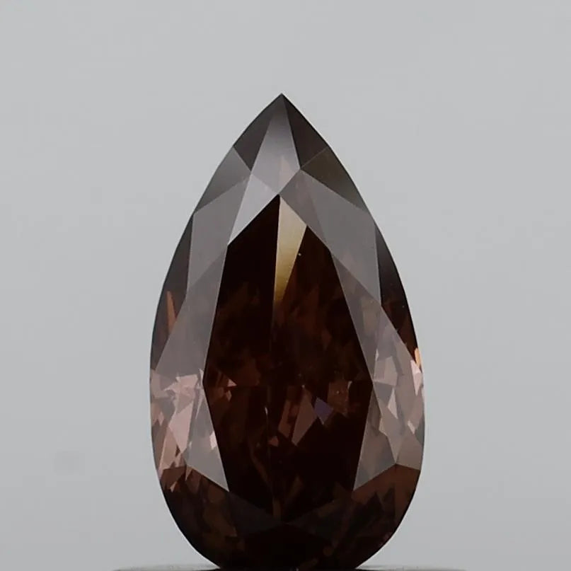 0.81ct Pear Lab Grown Diamond (Colour Fancy Deep Brownish Pink, Clarity VS1, IGI Certified)