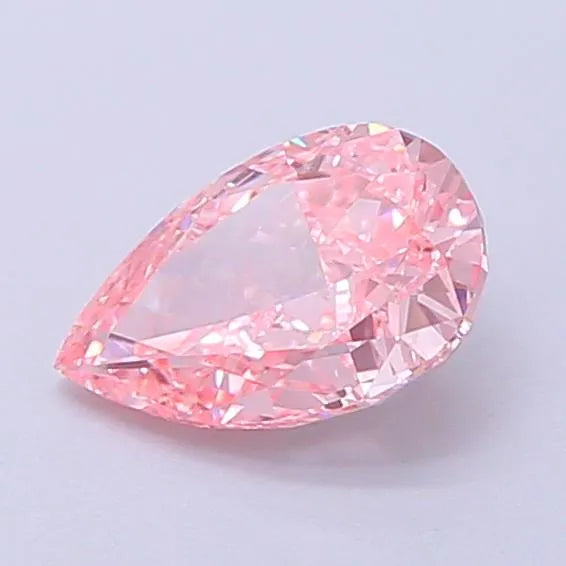 0.81ct Pear Lab Grown Diamond (Colour Fancy Vivid Pink, Clarity VVS2, IGI Certified)