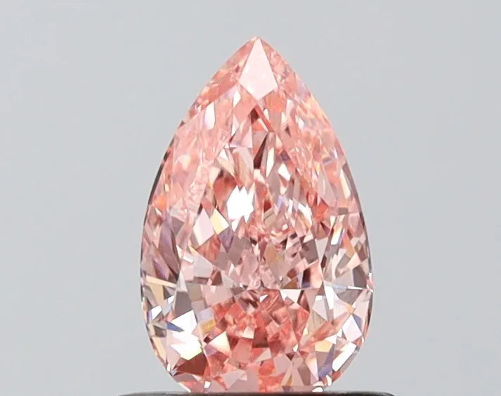 0.81ct Pear Lab Grown Diamond (Colour Fancy Vivid Pink, Clarity VVS2, IGI Certified)