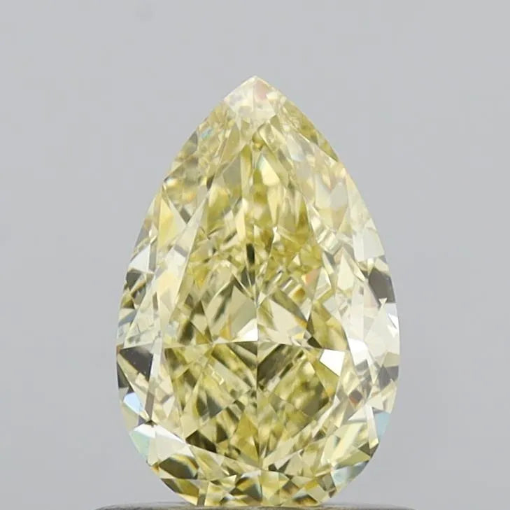 0.81ct Pear Lab Grown Diamond (Colour Fancy Yellow, Clarity VVS2, IGI Certified)
