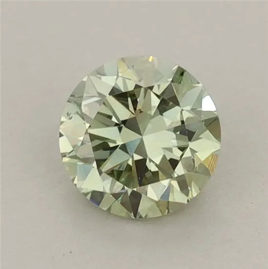 0.81ct Round Lab Grown Diamond (Colour Fancy Vivid Green, Clarity VS1, Cut VG, IGI Certified)