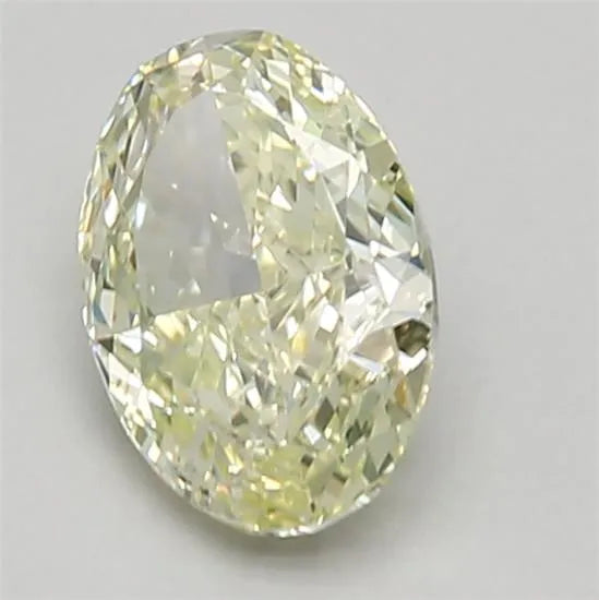 0.82ct Oval Lab Grown Diamond (Colour Fancy Light Greenish Yellow, Clarity VVS2, Cut VG, IGI Certified)
