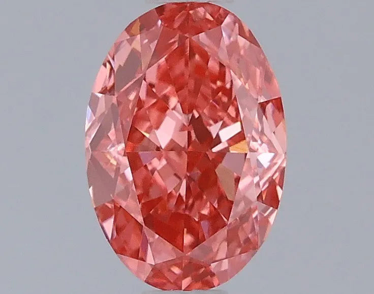 0.82ct Oval Lab Grown Diamond (Colour Fancy Vivid Pink, Clarity VVS2, IGI Certified)