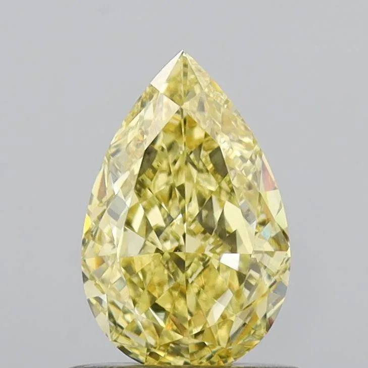 0.82ct Pear Lab Grown Diamond (Colour Fancy Intense Yellow, Clarity VS1, IGI Certified)