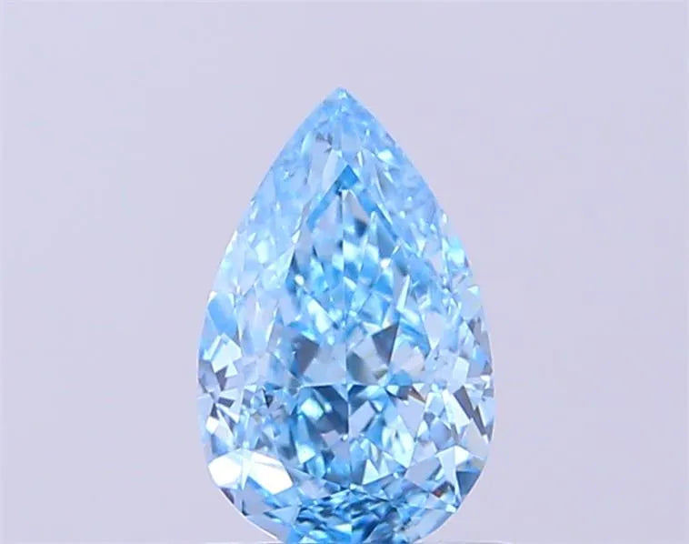 0.82ct Pear Lab Grown Diamond (Colour Fancy Vivid Blue, Clarity VS1, IGI Certified)