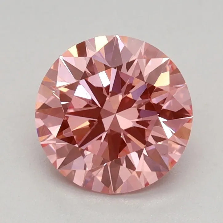 0.82ct Round Lab Grown Diamond (Colour Fancy Vivid Pink, Clarity VS2, Cut ID, IGI Certified)