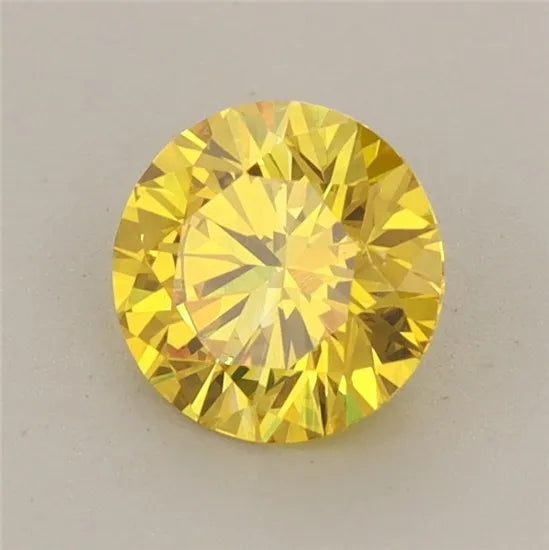 0.82ct Round Lab Grown Diamond (Colour Fancy Vivid Yellow, Clarity VS1, Cut ID, IGI Certified)