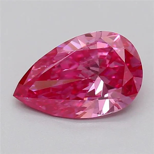 0.83ct Pear Lab Grown Diamond (Colour Fancy Vivid Pink, Clarity VS1, IGI Certified)