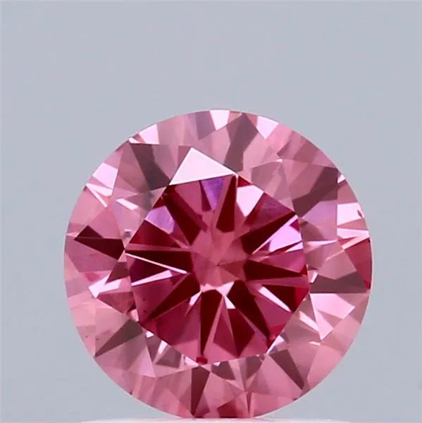 0.83ct Round Lab Grown Diamond (Colour Fancy Vivid Pink, Clarity SI1, Cut VG, IGI Certified)