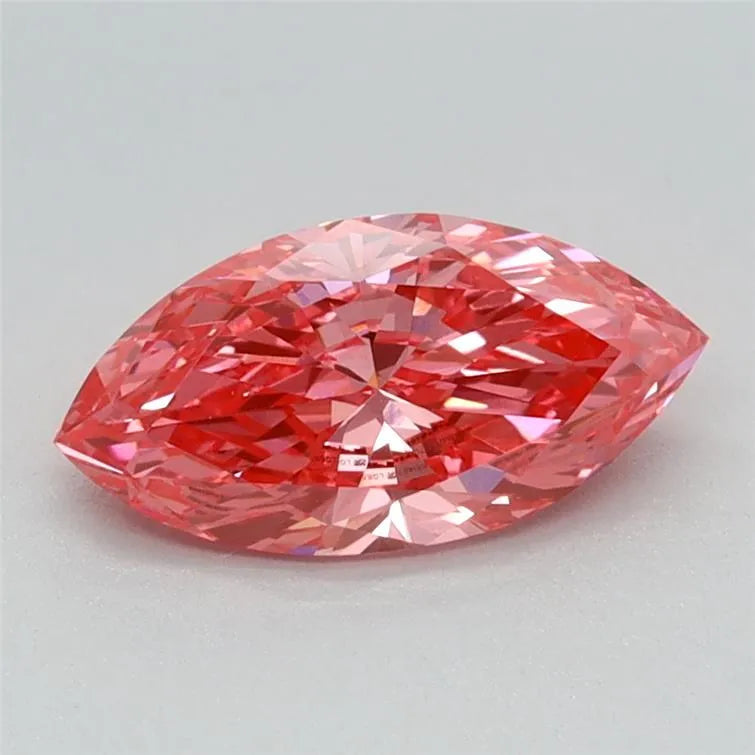 0.84ct Marquise Lab Grown Diamond (Colour Fancy Vivid Pink, Clarity VVS2, IGI Certified)