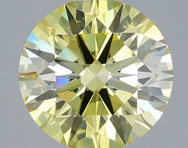 0.85ct Round Lab Grown Diamond (Colour Fancy Intense Yellow, Clarity VS1, Cut ID, IGI Certified)