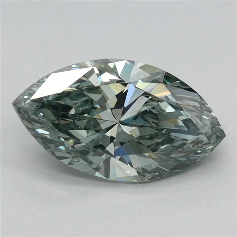 0.86ct Marquise Lab Grown Diamond (Colour Fancy Intense Green, Clarity VS1, IGI Certified)