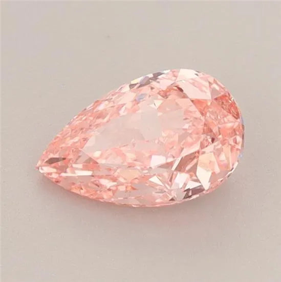 0.86ct Pear Lab Grown Diamond (Colour Fancy Vivid Pink, Clarity VS1, IGI Certified)