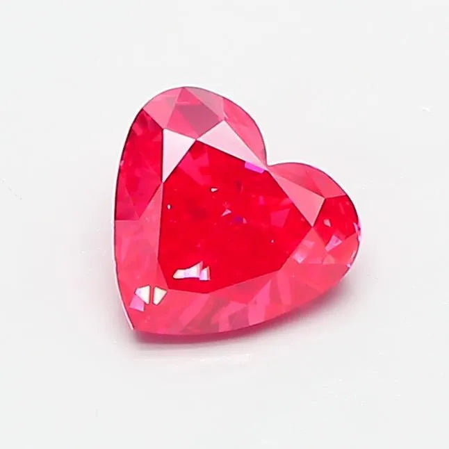 0.88ct Heart Lab Grown Diamond (Colour Fancy Vivid Pink, Clarity VS1, IGI Certified)