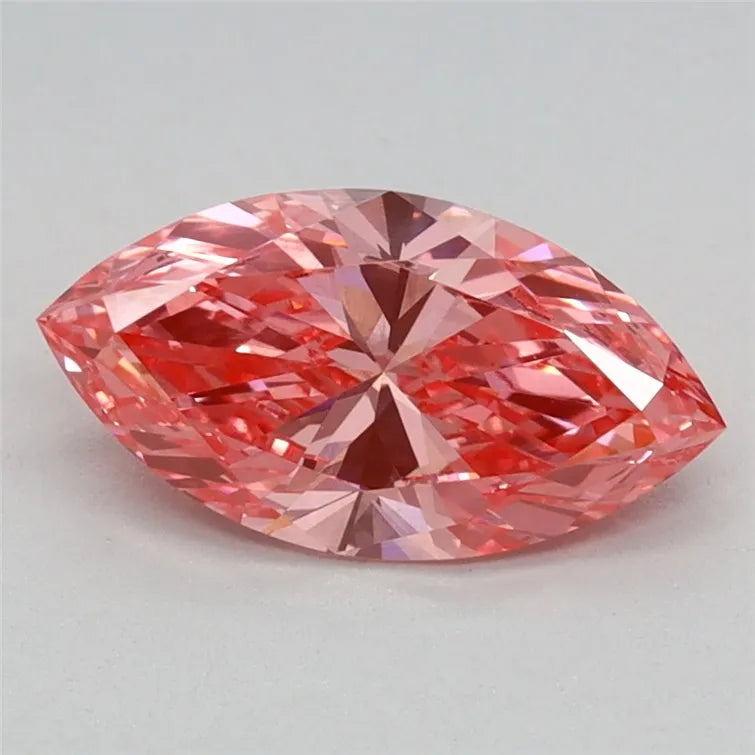 0.88ct Marquise Lab Grown Diamond (Colour Fancy Vivid Pink, Clarity VVS2, IGI Certified)