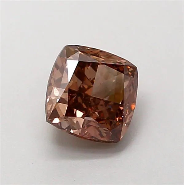 0.89ct Cushion modified Lab Grown Diamond (Colour Fancy Brown, Clarity VS1, IGI Certified)