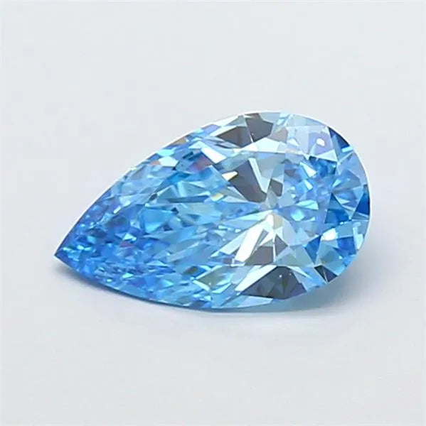 0.90ct Pear Lab Grown Diamond (Colour Fancy Vivid Blue, Clarity VS1, IGI Certified)