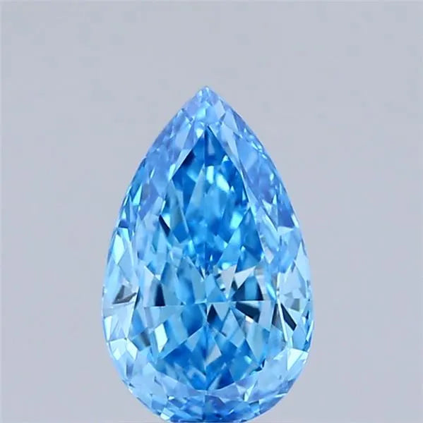 0.90ct Pear Lab Grown Diamond (Colour Fancy Vivid Blue, Clarity VVS2, IGI Certified)