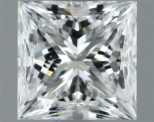 0.90ct Princess Natural Diamond (Colour F, Clarity IF, GIA Certified)