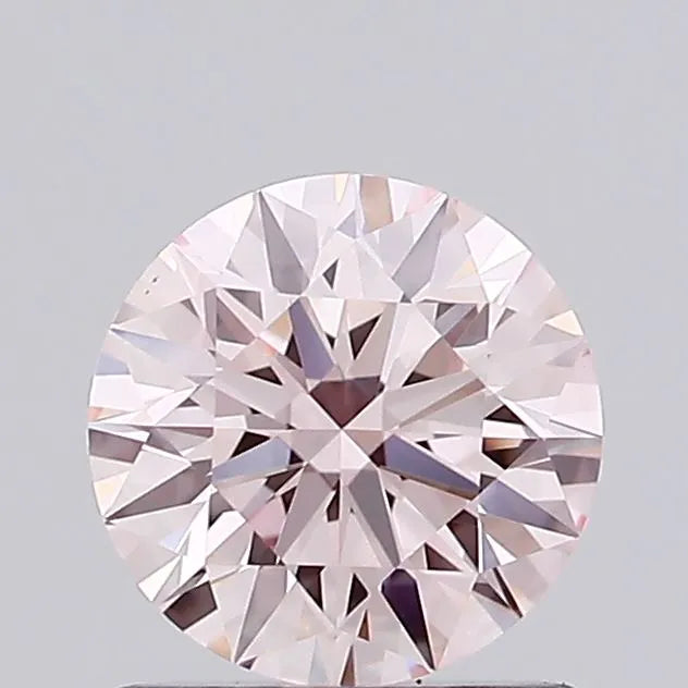 0.90ct Round Lab Grown Diamond (Colour Fancy Pink, Clarity VS1, Cut ID, IGI Certified)
