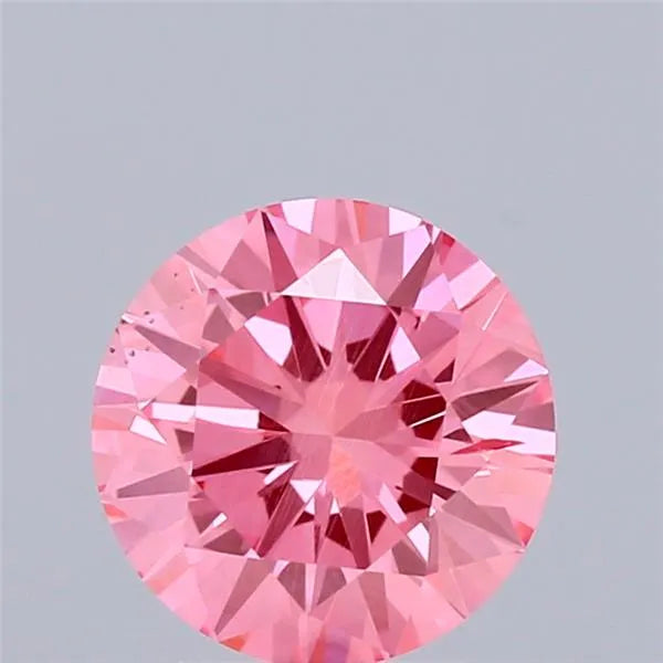 0.90ct Round Lab Grown Diamond (Colour Fancy Vivid Pink, Clarity SI1, Cut VG, IGI Certified)