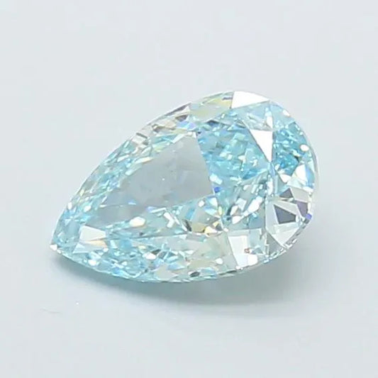 0.91ct Pear Lab Grown Diamond (Colour Fancy Intense Greenish Blue, Clarity VVS2, IGI Certified)