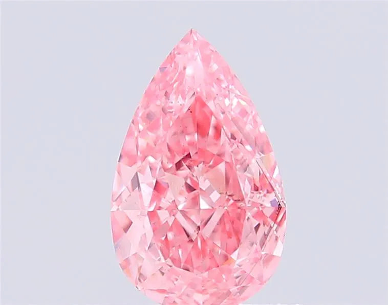 0.91ct Pear Lab Grown Diamond (Colour Fancy Vivid Pink, Clarity VS1, IGI Certified)
