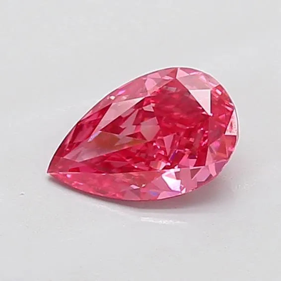0.91ct Pear Lab Grown Diamond (Colour Fancy Vivid Pink, Clarity VVS2, IGI Certified)