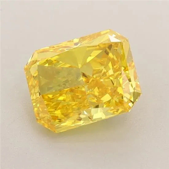 0.91ct Radiant Lab Grown Diamond (Colour Fancy Vivid Yellow, Clarity VVS1, IGI Certified)