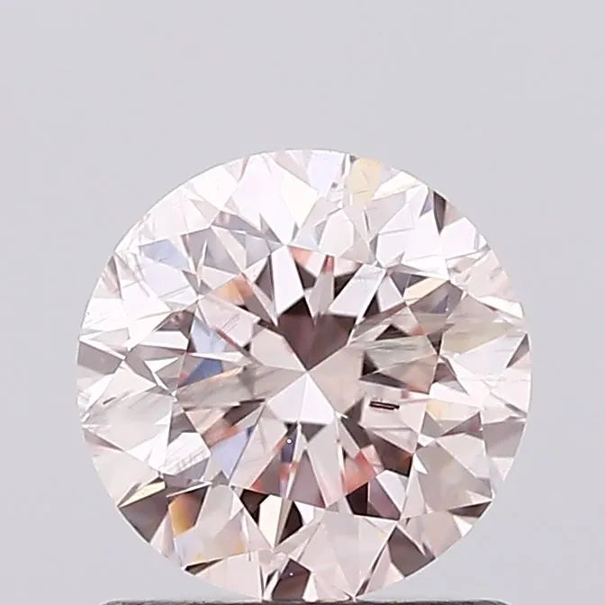 0.91ct Round Lab Grown Diamond (Colour Fancy Light Pink, Clarity SI2, Cut EX, IGI Certified)