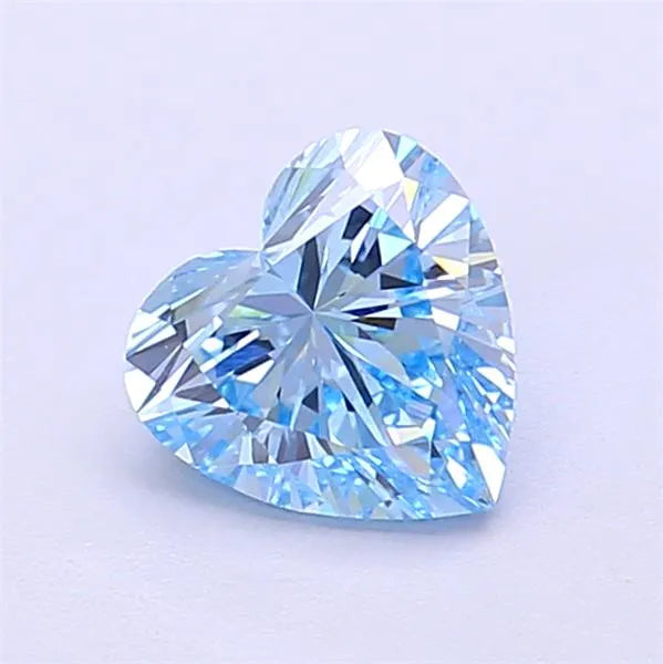 0.92ct Heart Lab Grown Diamond (Colour Fancy Vivid Blue, Clarity VS1, IGI Certified)