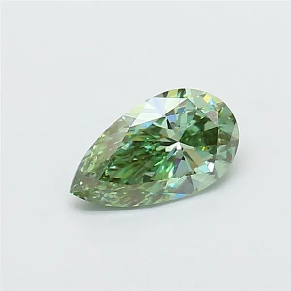 0.92ct Pear Lab Grown Diamond (Colour Fancy Vivid Green, Clarity VS2, IGI Certified)