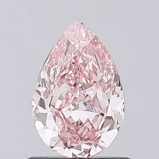0.92ct Pear Lab Grown Diamond (Colour Fancy Vivid Pink, Clarity VS1, IGI Certified)
